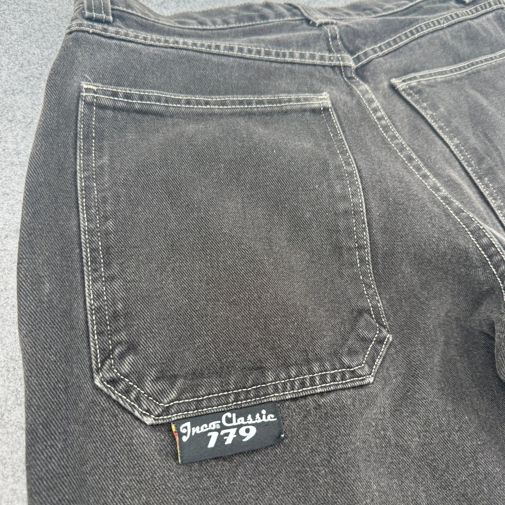 Vintage JNCO Jeans 179 Joker Classic Edition Pipes Black Wide Leg 33x32 - Picture 6 of 8